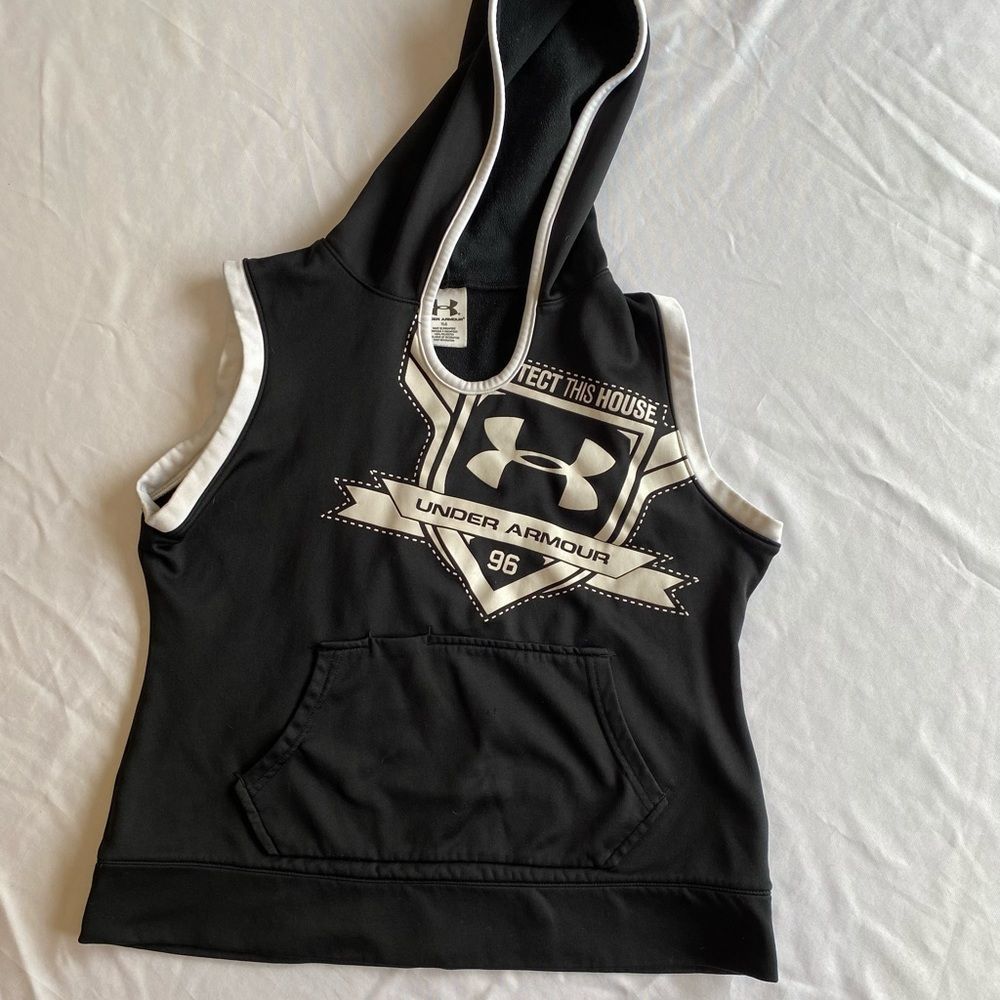 Under Armour athletic tank top with hood size L